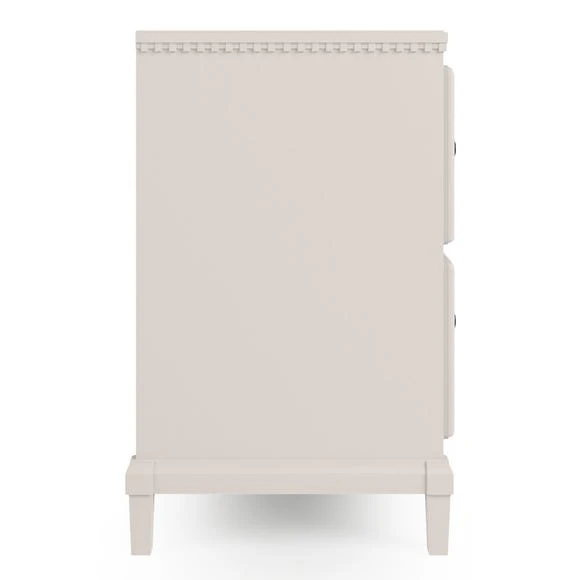 Best Sale ???? Dunelm Marco 2 Drawer Bedside Table, Ivory ???? - Image 4