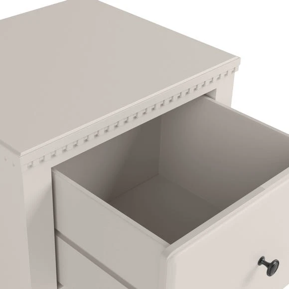 Best Sale ???? Dunelm Marco 2 Drawer Bedside Table, Ivory ???? - Image 6
