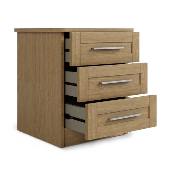 Cheap ???? Dunelm Toby 3 Drawer Bedside Table ✨ - Image 4