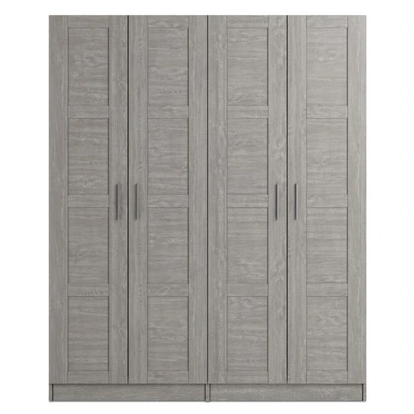 Brand new ⌛ Dunelm Toby 4 Door Wardrobe Grey ⭐ - Image 3