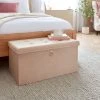 Outlet ???? Dunelm Luxe Traveller Cream Velvet Ottoman ????