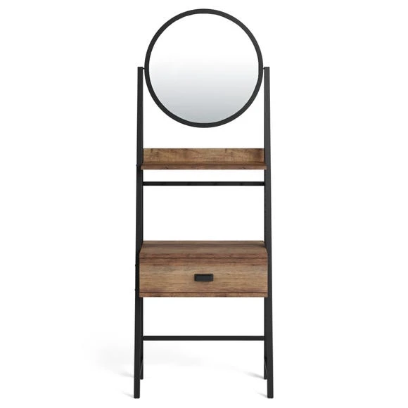Promo ???? Dunelm Fulton 1 Drawer Standing ???? Dressing Table with Mirror, Pine Effect ???? - Image 3