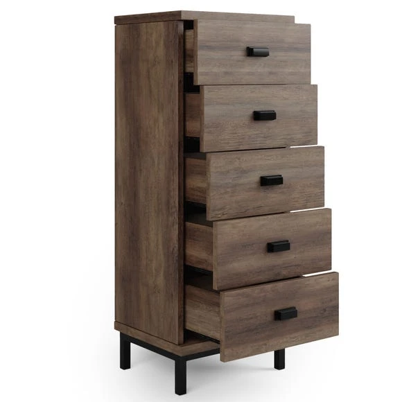 Brand new ???? Dunelm Fulton Tall 5 Drawer Chest, Pine Effect ???? - Image 5