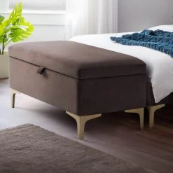 Cheap ???? Julian Bowen Deco Velvet Storage Bench ⌛