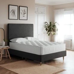 Promo ???? Dunelm Platform Tweed Bed Base ⌛