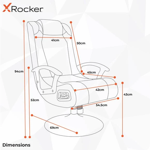 Promo ✨ X Rocker X Rocker Veleno 2.1 Stereo Audio Junior Gaming Chair with Subwoofer ???? - Image 6