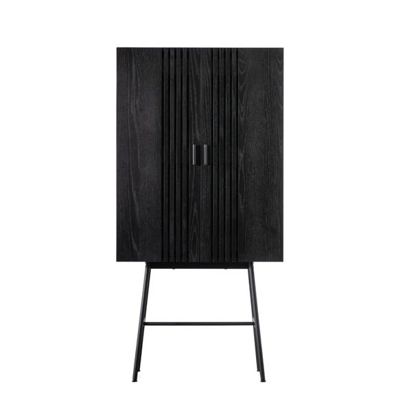 Budget ???? Englewood 2 Door Drinks Cabinet, Black ???? - Image 3