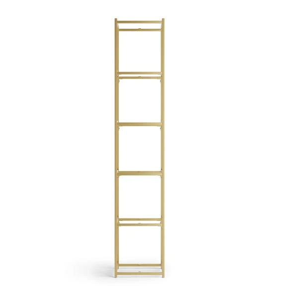 Budget ???? Dunelm Modular Gold & Black 6 Shelf Wide Shelving Unit ???? - Image 3