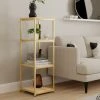 Hot Sale ???? Dunelm Modular Gold & Light Oak 4 Shelf Shelving Unit ✨