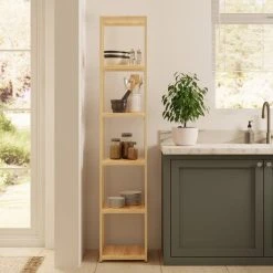 Top 10 ???? Dunelm Modular Gold & Light Oak 6 Shelf Tall Shelving Unit ⌛