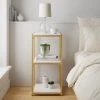 Buy ???? Dunelm Modular Gold & White 3 Shelf Small Shelving Unit ⌛