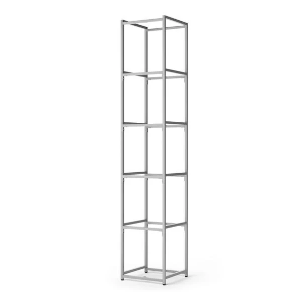 Cheapest ???? Dunelm Modular Silver & Black 6 Shelf Tall Shelving Unit ✔️ - Image 2