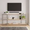 Hot Sale ???? Dunelm Modular Silver & Light Oak 3 Shelf Wide Shelving Unit ????