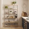 Budget ???? Dunelm Modular Silver & Light Oak 6 Shelf Wide Shelving Unit ????