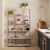 Promo ???? Dunelm Modular Silver & White 6 Shelf Wide Shelving Unit ????