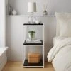 Best deal ???? Dunelm Modular White & Black 3 Shelf Small Shelving Unit ????