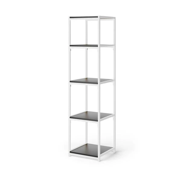 Outlet ???? Dunelm Modular White & Black 5 Shelf Tall Shelving Unit ???? - Image 4