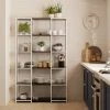 Outlet ???? Dunelm Modular White & Black 6 Shelf Wide Shelving Unit ????