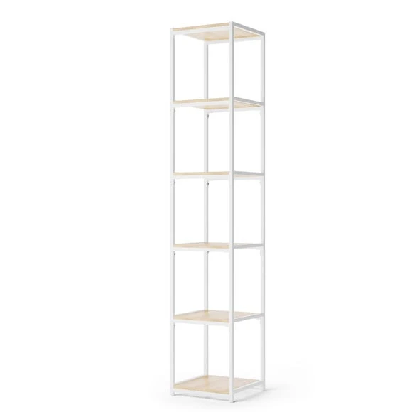 Buy ???? Dunelm Modular White & Light Oak 6 Shelf Tall Shelving Unit ???? - Image 4