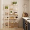 Hot Sale ???? Dunelm Modular White & Light Oak 6 Shelf Wide Shelving Unit ????